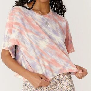 Daydreamer Tie-Dye Top - Pink, Purple, Cream